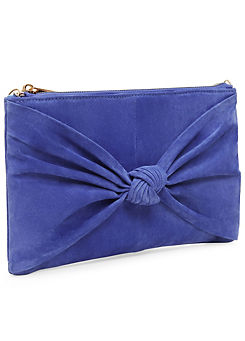 Phase Eight Suede Knot Front Clutch Bag