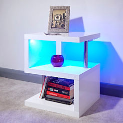 Polar High Gloss LED Lit Side Table