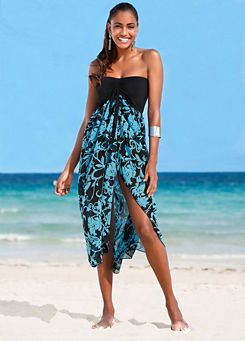 Printed Bandeau Beach Dress