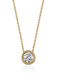 Radley London Fountain Road Ladies Sterling Silver 18ct Yellow Gold Plated Cubic Zirconia Stone Pendant