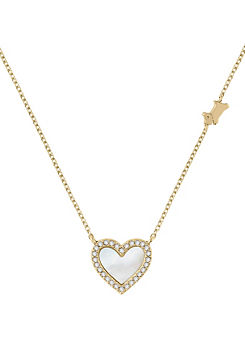 Radley London Ladies Love Radley 18ct Gold Stone Set Heart & Dog Charm Necklace