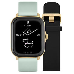 Radley London Series 20 Smart Calling Watch with interchangeable Black Silicone and Eucalyptus Leather Straps RYS20-2126-SET