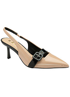 Ravel Nude Patent Dalry Heeled Court Shoes