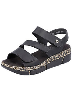 Rieker Patterned Sole Strappy Sandals