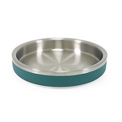 Rosewood Premium Double-Wall Stainless Steel Pet Food Shallow Bowl 480ml - Teal