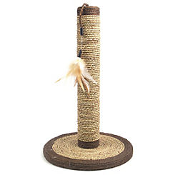 Rosewood Seagrass Feather Cat Scratching Post