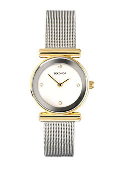 Sekonda Ladies Ava Silver Stainless Steel Bracelet with White Dial Watch