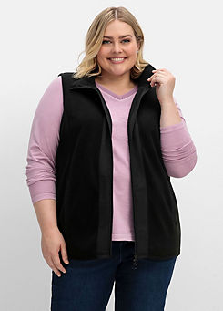 Sheego High Neck Stand-Up Collar Gilet