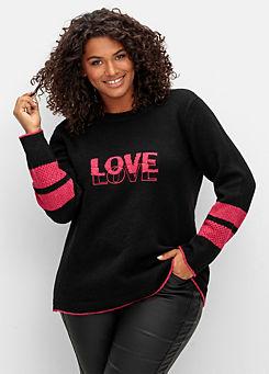 Sheego Love Graphic Jumper