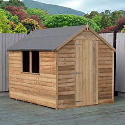Shire Value Overlap 8 x 6 Pressure Treated Shed with Window - Delivered