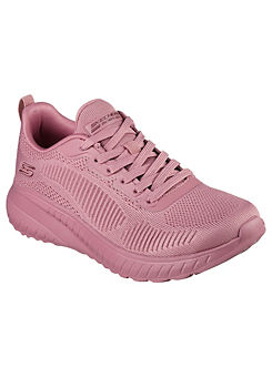 Skechers Raspberry Knit Bobs Squad Chaos Face Off Trainers