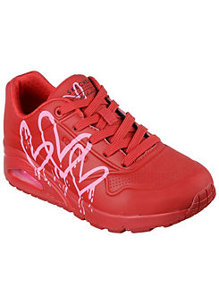 Skechers Uno Dripping in Love Lace-Up Trainers