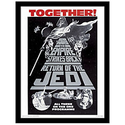 Star Wars Trilogy Together Framed Print
