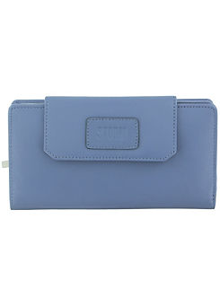 Storm London Embassy Large Leather Purse - Mid Blue