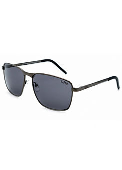 Storm London ’Peitho’ Fashion Mens Metal Rectangle Style Sunglasses - Gunmetal