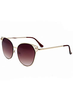 Storm London ’Soteria’ Fashion Ladies Metal Cat Style Sunglasses - Gold