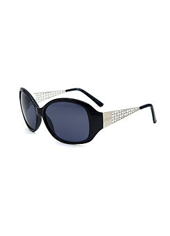 Storm London ’Theophane’ Fashion Ladies Plastic Sunglasses with Filigree Temples  - Black