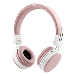 Streetz HL-BT402 Bluetooth On Ear Headphones - Pink