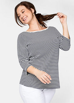 Striped Ribbed Cotton Top