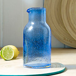 Sur La Table Colour Me Happy Handmade Glass Carafe Blue