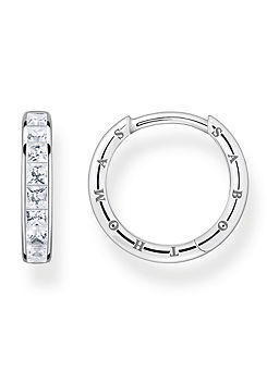 THOMAS SABO Pave Hoop Earrings with White Stones