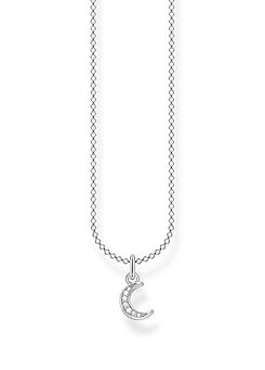 THOMAS SABO Pave Moon Necklace