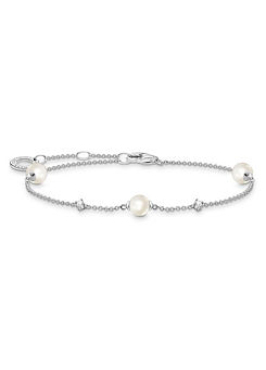 THOMAS SABO Pearl Bracelet with White Stones