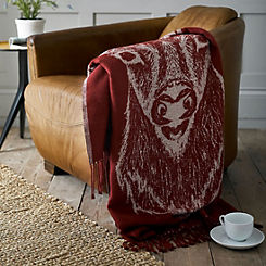 The Lyndon Company Mulberry Stag Throw