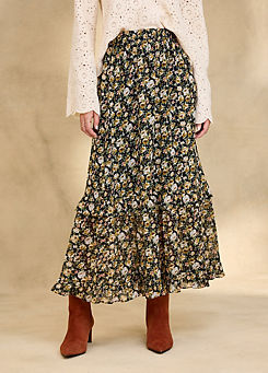 Together Floral Ditsy Print Tiered Skirt