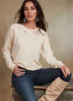 Together Lace Insert Crew Neck Jumper