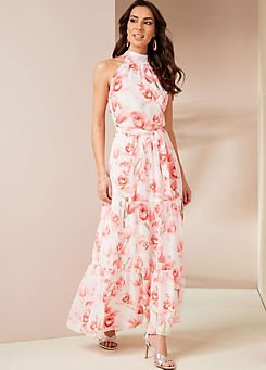 Together Pink Floral Print Maxi Dress