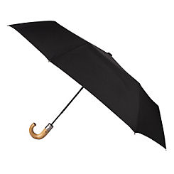Totes ECO-BRELLA® Auto Open Wood Crook Handle Umbrella