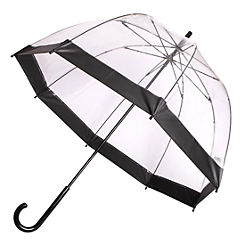 Totes ECO-BRELLA® PEVA Black Clear Dome Border Umbrella
