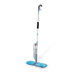 Tower T547000 Hygenesis Spray Mop with Detachable 450ml Spray Bottle and 2 Washable Microfibre Pads, Blue and Grey
