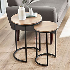 Tribeca Set of 2 Round Nesting Side Tables