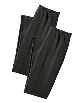 Vivance Active Pack of 2 Elasticated Capri Pants