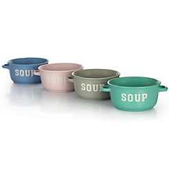 Waterside Set of 4 Handled Soup Bowls