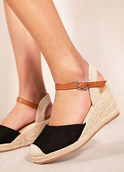 Where’s That From Blakely Black Espadrille Sandals