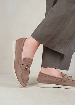 Where’s That From Pegasus Khaki Suede Loafers