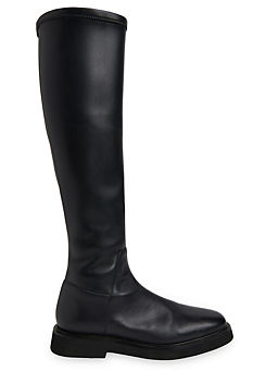 Whistles Quin Black Stretch Knee High Boots