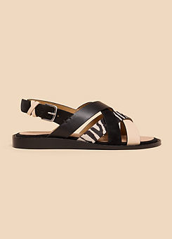 White Stuff Holly Leather Mini Wedge Sandals