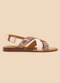 White Stuff Holly Leather Mini Wedge Sandals