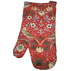 William Morris Set of 2 Red Strawberry Thief Single Oven Mitts
