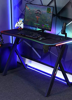 X Rocker Lumio RGB Gaming Desk with Free Mousepad