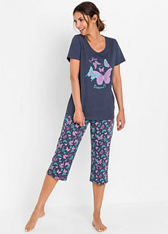bonprix Cropped Butterfly Pyjamas