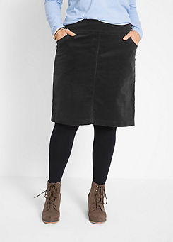 bonprix Embroidered Pocket Cord Skirt