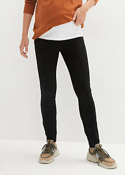 bonprix Faux Leather Maternity Leggings with Piping