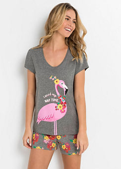 bonprix Flamingo Print Summer Pyjamas