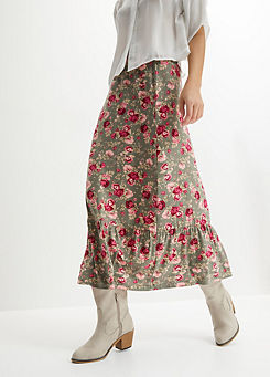 bonprix Floral Jersey Skirt