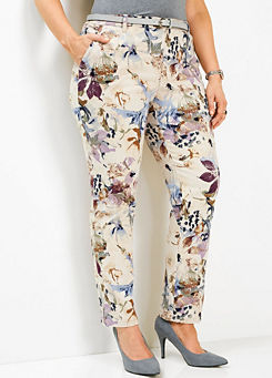 bonprix Floral Print Trousers